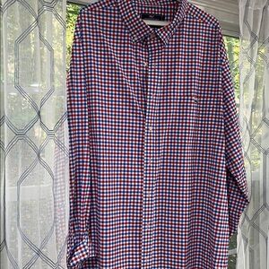 Vineyard Vines Red and Blue Plaid Shirt
